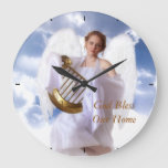 God Bless Our Home Clock at Zazzle