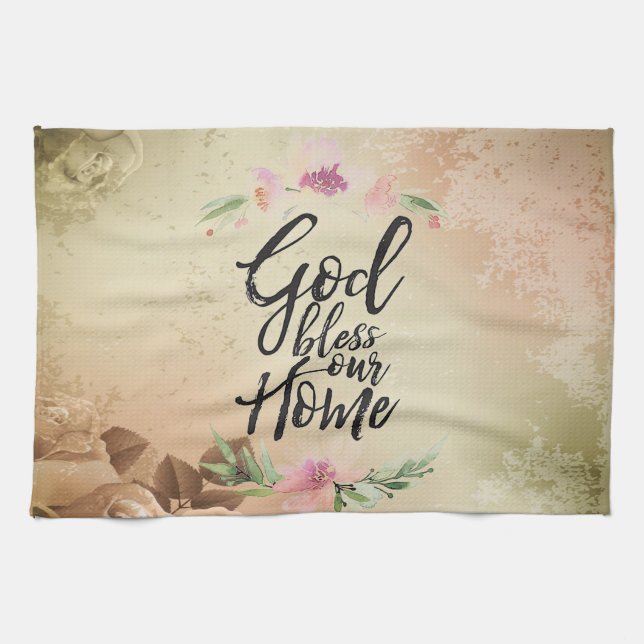 God bless our home kitchen towel (Horizontal)