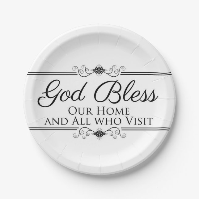 God bless our home paper plates (Front)