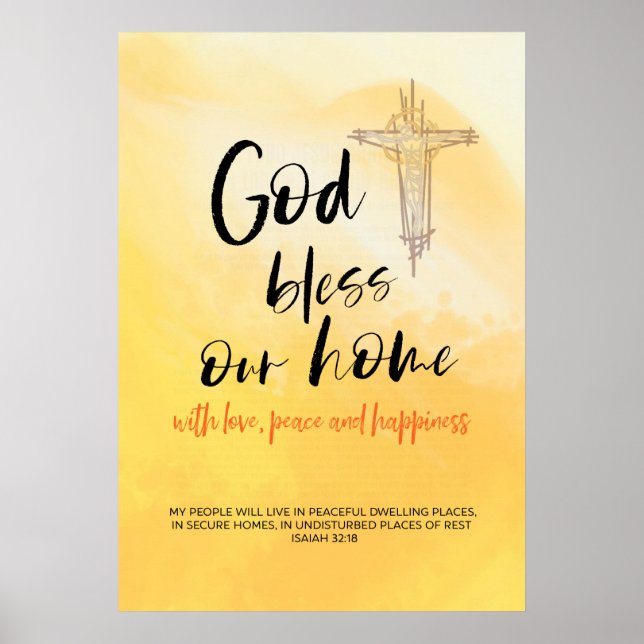GOD BLESS OUR HOME POSTER (Front)
