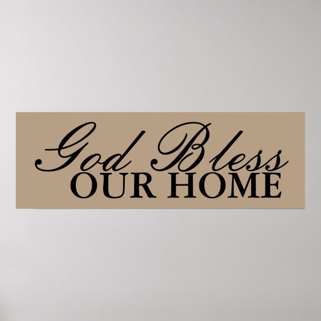 God Bless Our Home Wall Art Decor (Front)