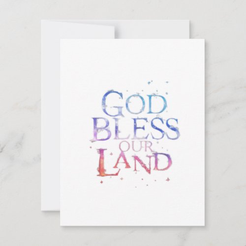 God Bless Our Land Note Card