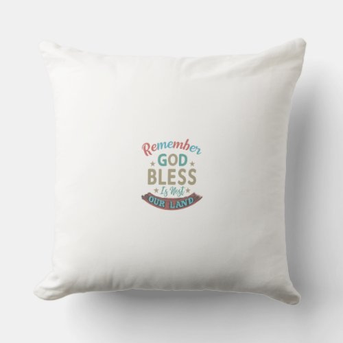 God bless our lend outdoor pillow