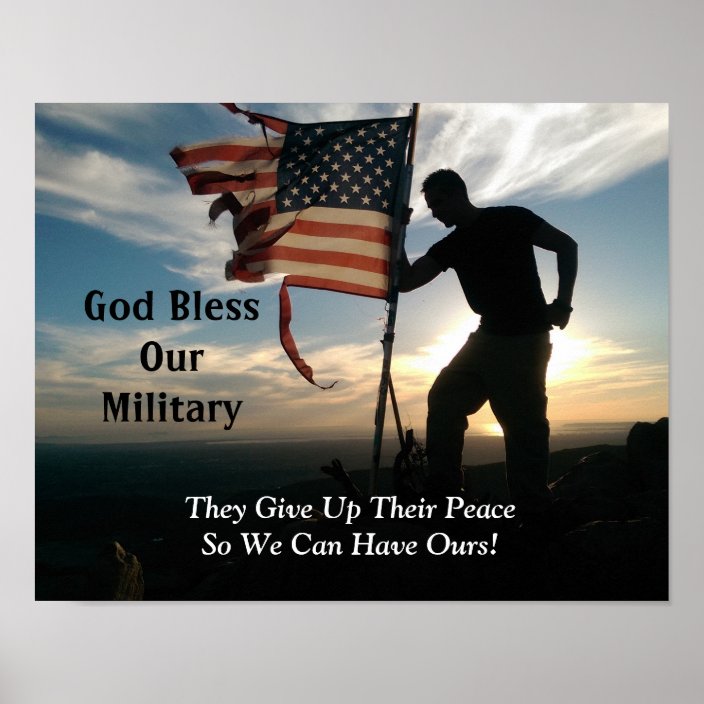 God Bless Our Military Poster