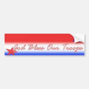 God Bless Our Troops Bumper Sticker