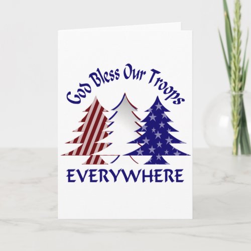 God Bless Our Troops Holiday Card