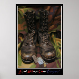 God Bless Our Troops Poster