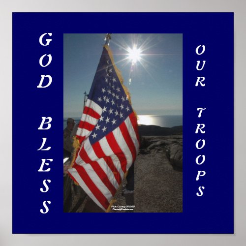 God Bless Our Troops Poster