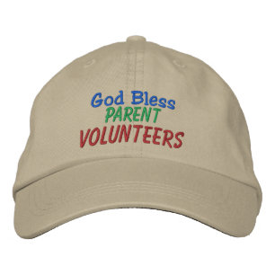 God Bless Parent Volunteers Embroidered Baseball Hat