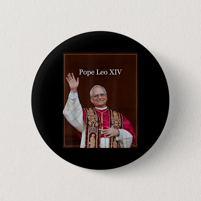 God Bless Pope Leo Xiv 5  Button (Front)