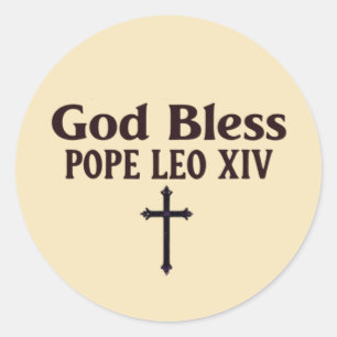 God Bless Pope Leo XIV Classic Round Sticker