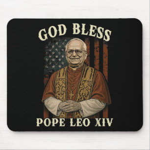God Bless Pope Leo Xiv Habemus Papam Catholic Chur Mouse Pad