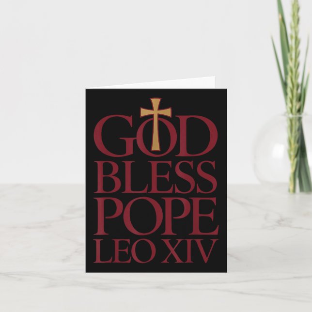 God Bless Pope Leo Xiv New Pope Vatican City Catho Card (Front)