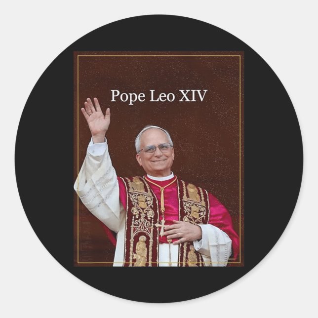 God Bless Pope Leo Xiv Shirt  Classic Round Sticker (Front)