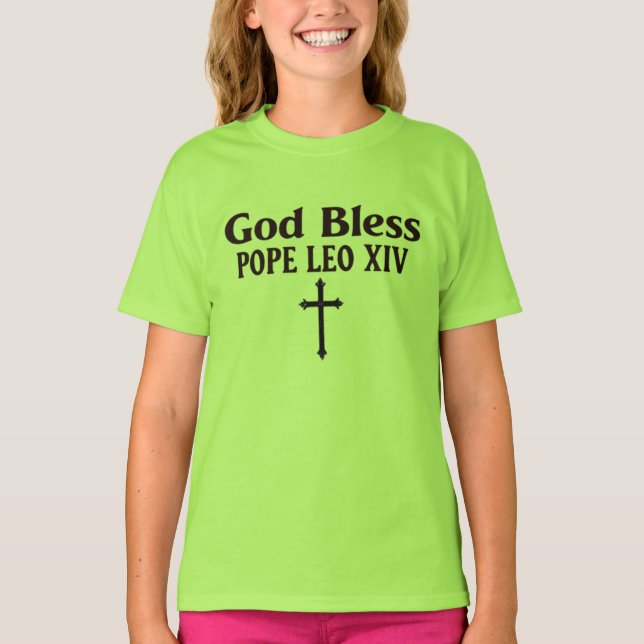 God Bless Pope Leo XIV T-Shirt (Front)