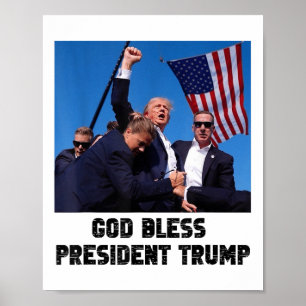 God Bless President Trump, Donald Trump 2024 _1 Poster