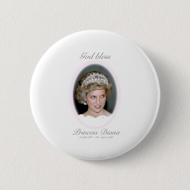 God Bless Princess Diana Button (Front)