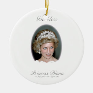 God Bless Princess Diana Ceramic Ornament