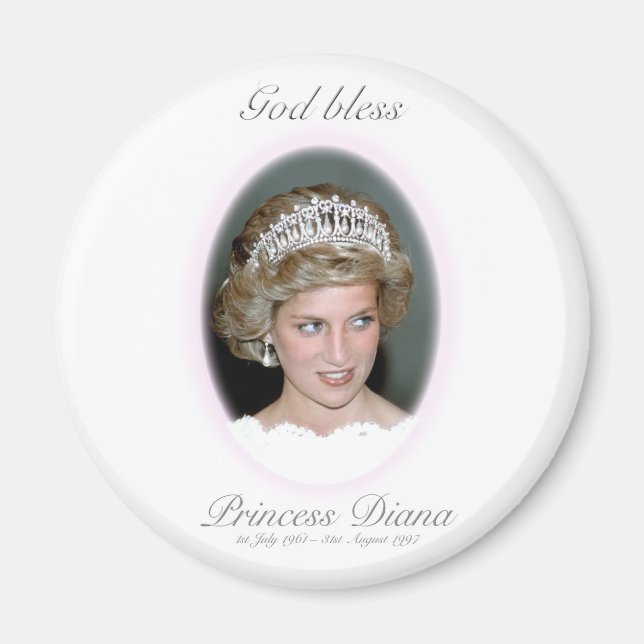 God Bless Princess Diana Magnet (Front)