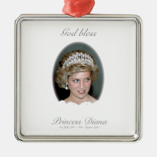 God Bless Princess Diana Metal Ornament