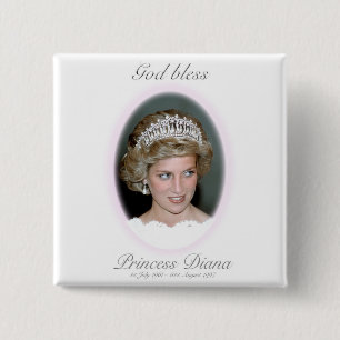 God Bless Princess Diana Pinback Button