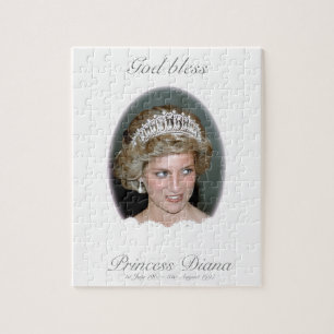 God Bless Princess Diana - Remembrance Jigsaw Puzzle