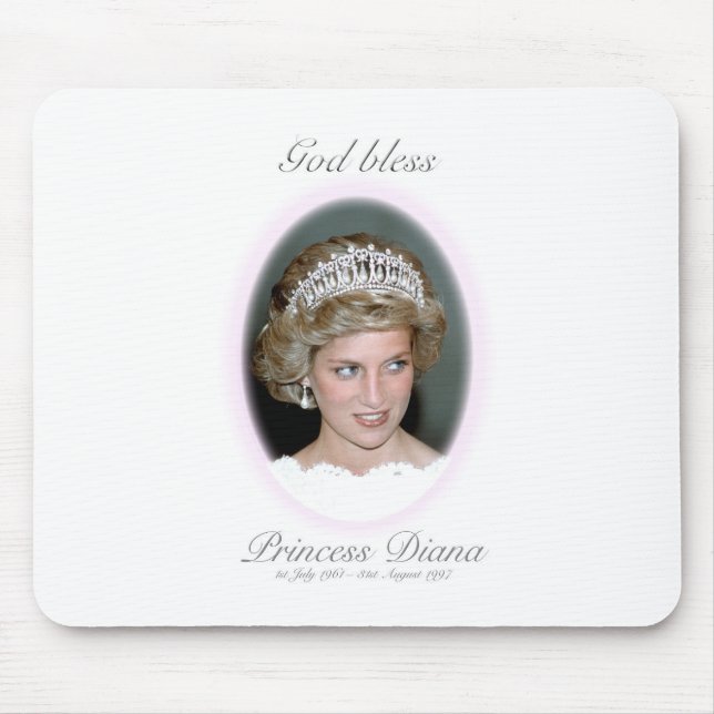 God Bless Princess Diana - Remembrance Mouse Pad (Front)