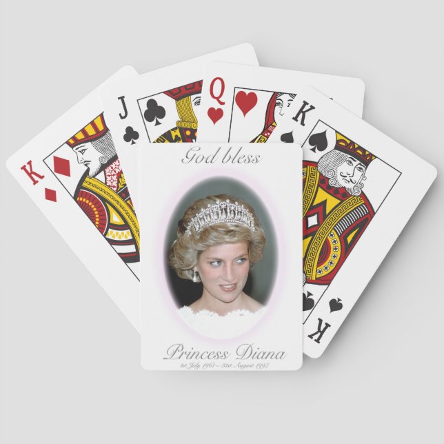 God Bless Princess Diana - Remembrance Poker Cards (Back)