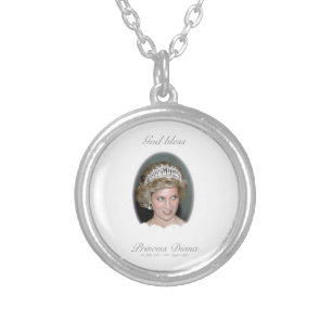 God Bless Princess Diana - Remembrance Silver Plated Necklace