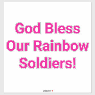 God Bless Rainbow Soldiers Hankamer Artjunkhaus Sticker