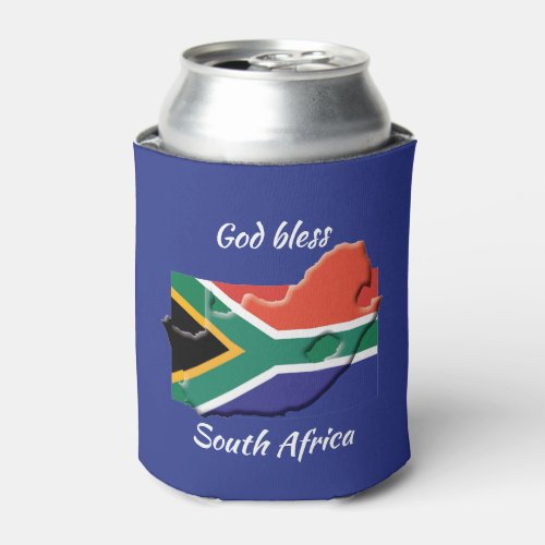 GOD BLESS SOUTH AFRICA Custom Keepsake Can Cooler