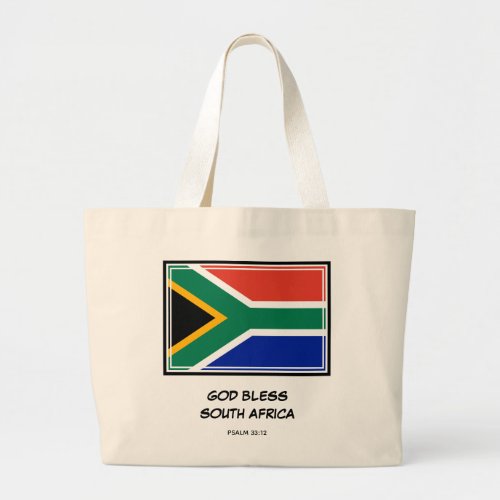GOD BLESS SOUTH AFRICA LARGE TOTE BAG