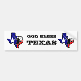 God Bless Texas Bumper Sticker