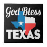 God Bless Texas Ceramic Tile