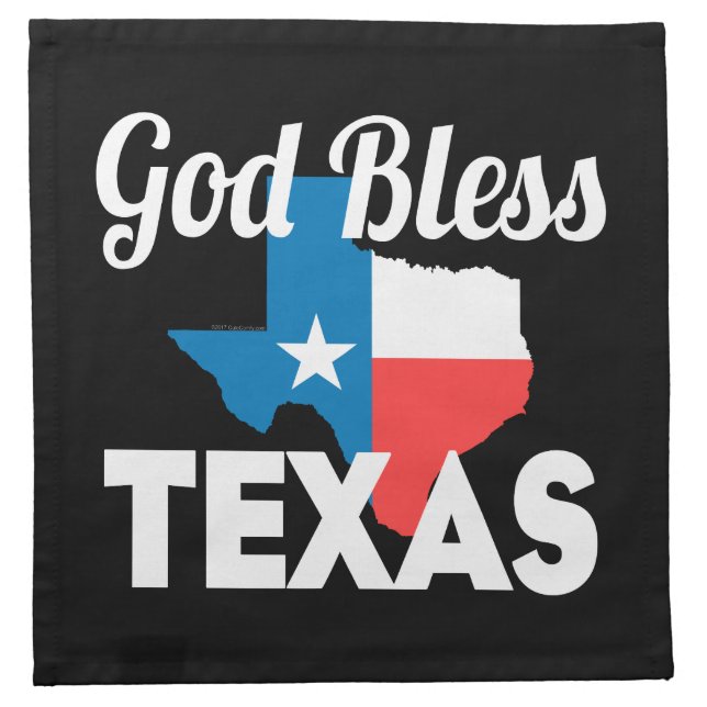 God Bless Texas Cloth Napkin (Front)