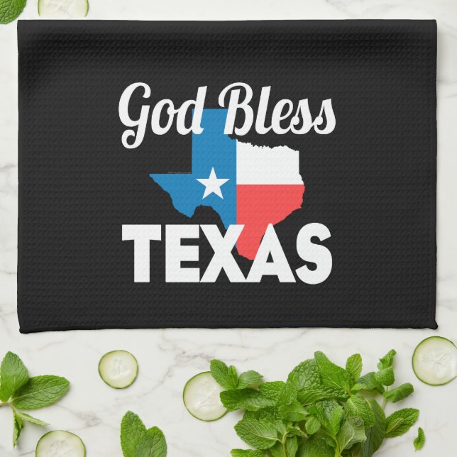 God Bless Texas Kitchen Towel (Folded)