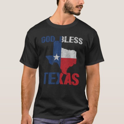 God Bless Texas Ohio Vintage Christian Religious C T_Shirt