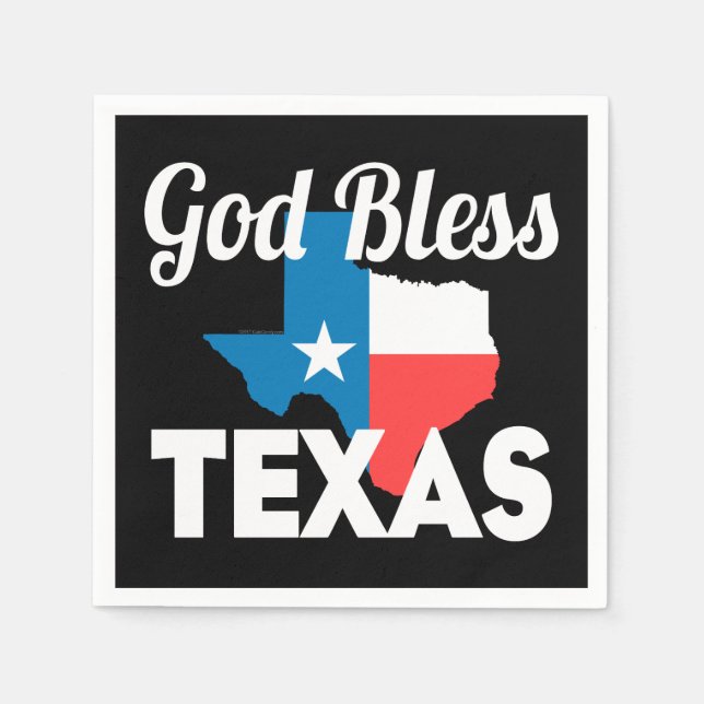 God Bless Texas Paper Napkins (Front)
