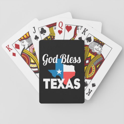 God Bless Texas Poker Cards