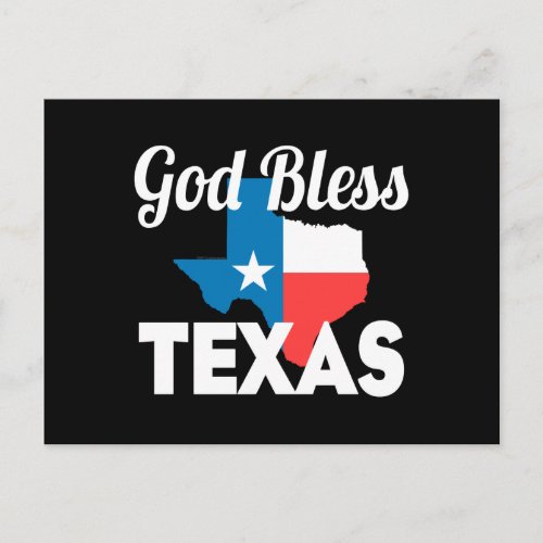 God Bless Texas Postcard