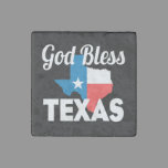 God Bless Texas Stone Magnet