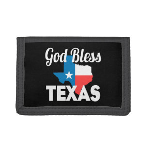 God Bless Texas Trifold Wallet
