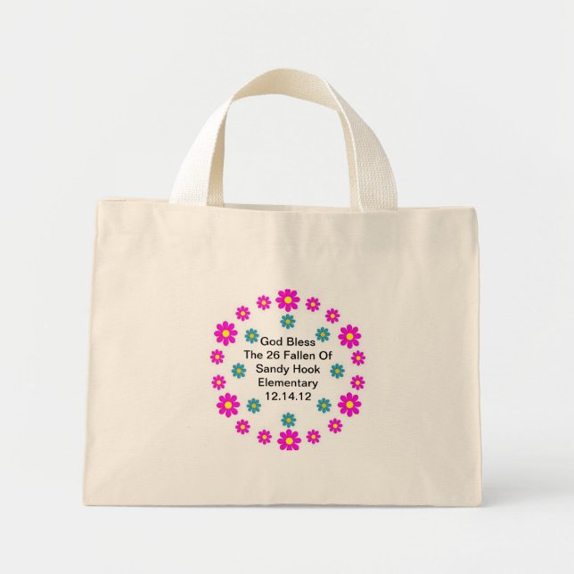 GOD BLESS THE 26 FALLEN... MINI TOTE BAG (Front)