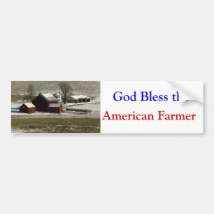 God Bless the American Farmer bumper sticker