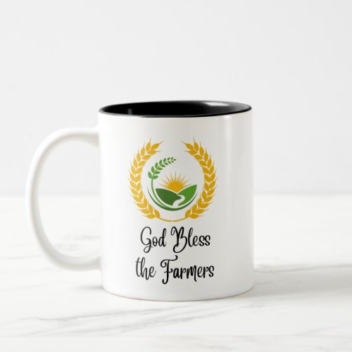 God Bless the Farmers Two_Tone Coffee Mug