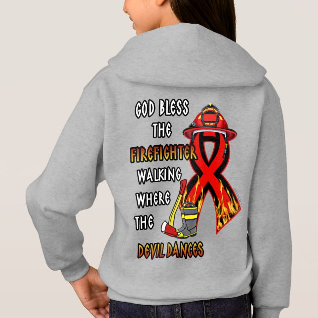 God  Bless the Firefighter Hoodie (Back)