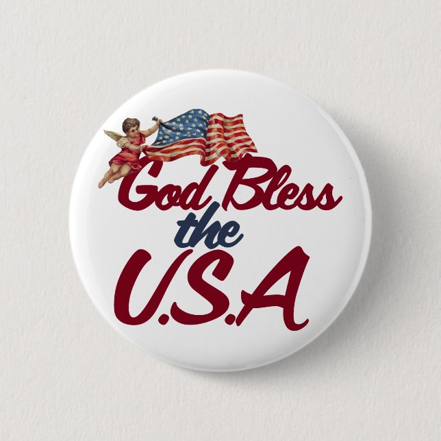 God bless the USA Button (Front)