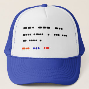 God Bless The USA Morse Code Hat