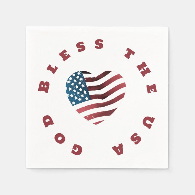God Bless the USA Napkins (Front)