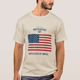 "God Bless The USA" Patriotic Flag T-Shirt 